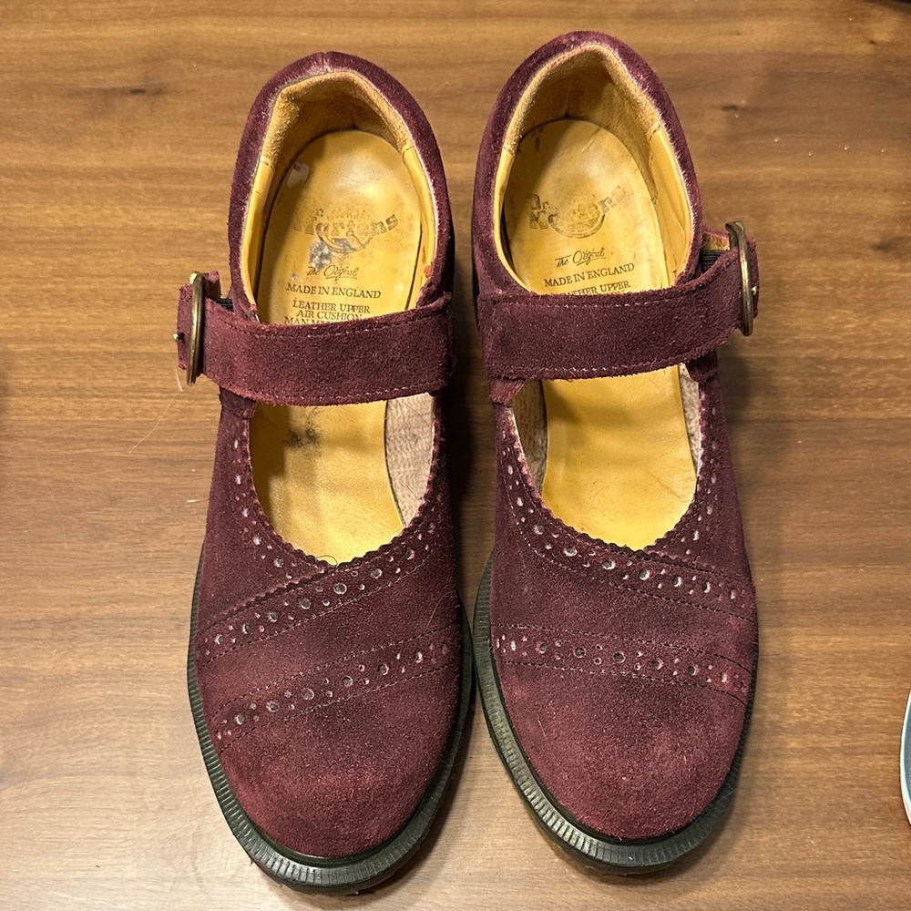 Vintage Dr Martin Suede Mary Jane loafers